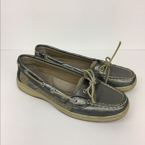 Sperry topsider angelfish pewter metallic silver